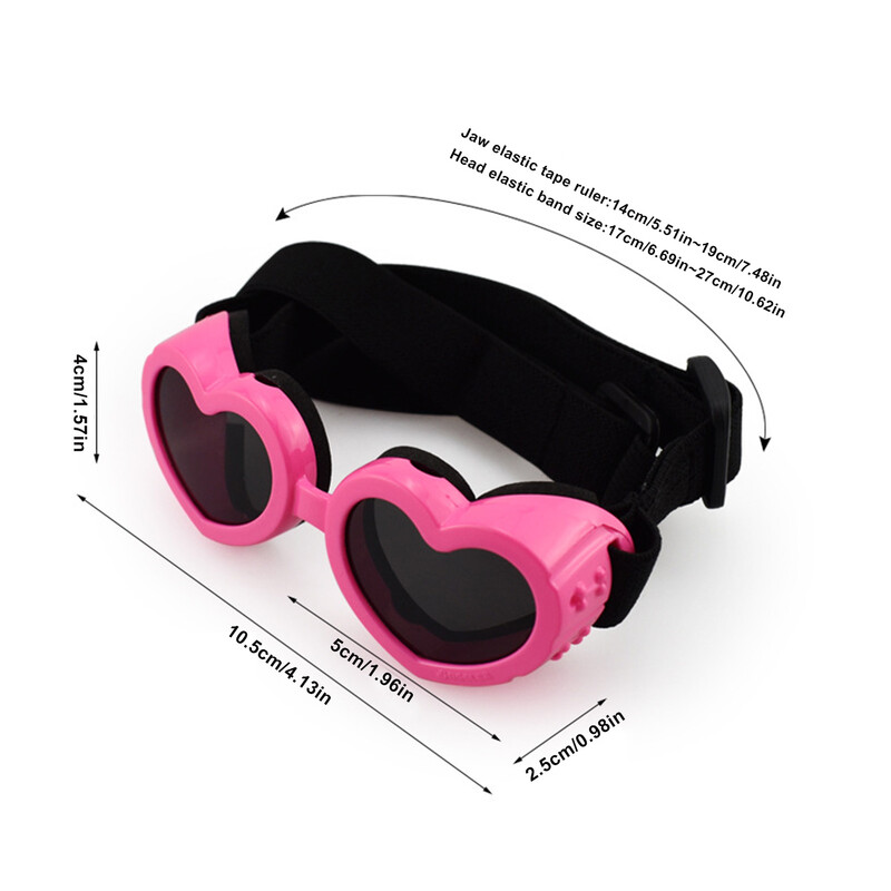 Ochelari de soare pentru câini mici de pisică Ochelari de soare inimă pisici Design drăguț Ochelari de soare clasici Ochelari de ochelari Accesorii pentru fotografii pentru animale de companie Cosplay Ochelari de recuzită amuzant