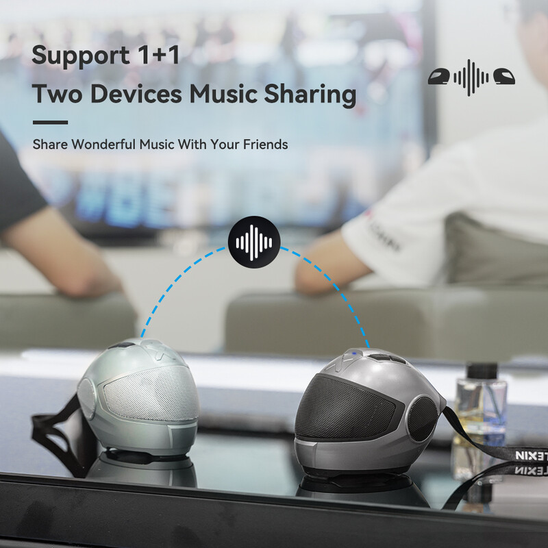 LEXIN Model-S prijenosni Bluetooth zvučnik, bežični zvučnik u stilu kacige, snažni glasni stereo zvučnici, duboki bas, IPX4 vodootporan