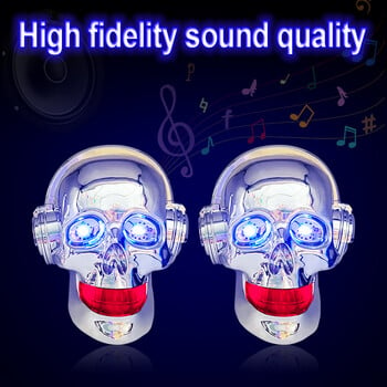 Αδιάβροχο Cool Μοτοσικλέτα MP3 Skull Audio Host με Εγκατάσταση Τιμονιού φορτιστή Usb