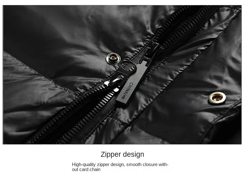 Ziemas vīriešu dūnu jaka Augstas kvalitātes biezs ūdensizturīgs termomētelis vīriešu pagarināts vienkrāsains īsi silti mēteļi ar kapuci 3XL