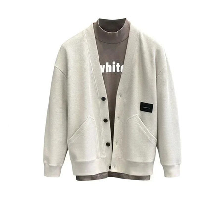 Pleteni pulover Muška ikona Poslovna muška odjeća Kardigan s V izrezom i džepovima Visokokvalitetna replika Jeftina proljeće jesen