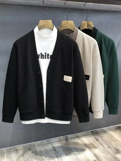 Pleteni pulover Muška ikona Poslovna muška odjeća Kardigan s V izrezom i džepovima Visokokvalitetna replika Jeftina proljeće jesen