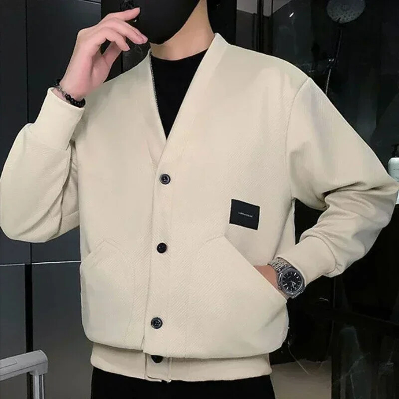 Pleteni pulover Muška ikona Poslovna muška odjeća Kardigan s V izrezom i džepovima Visokokvalitetna replika Jeftina proljeće jesen