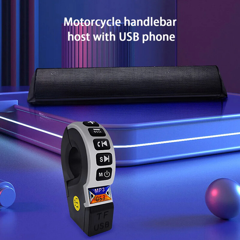 12V Motocicletă Scooter Triciclu Încărcare USB Sunet de înaltă fidelitate Audio BT Audio cu comutator Ghidon de motocicletă Player muzical MP3