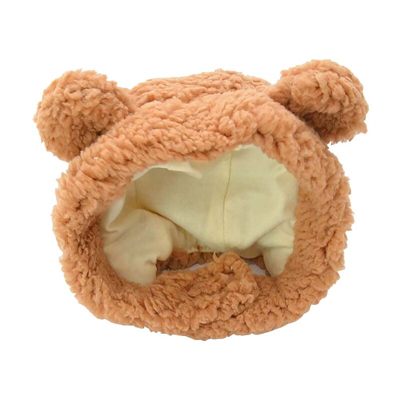 Pălării pentru pisici Costume drăguțe de petrecere de pluș Ajustabile, moale, pentru animale de companie, Pălărie de urs pentru Bonnet pentru pisică, Festivalul de aniversare