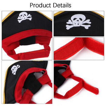 Νέο Halloween Pet Pirate Ρούχα Μόδα Ρούχα για γάτες Αστεία στολή σκυλιών Pet Cosplay Στολή Propa Dog Αξεσουάρ για κατοικίδια