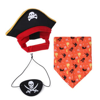 Νέο Halloween Pet Pirate Ρούχα Μόδα Ρούχα για γάτες Αστεία στολή σκυλιών Pet Cosplay Στολή Propa Dog Αξεσουάρ για κατοικίδια