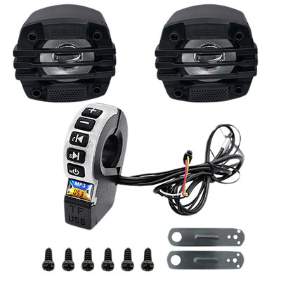 Motocikla skaļruņu skaņas sistēma ar roktura slēdzi atbalsta FM radio stereo Bluetooth TF kartes atskaņošanu un USB mobilo tālruni