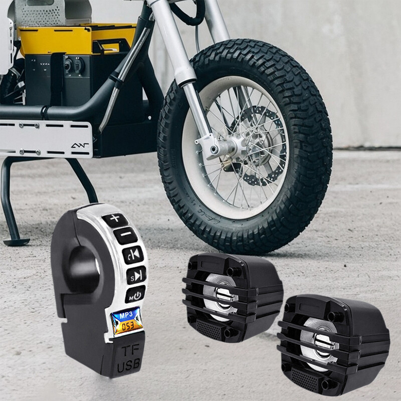 Motocikla skaļruņu skaņas sistēma ar roktura slēdzi atbalsta FM radio stereo Bluetooth TF kartes atskaņošanu un USB mobilo tālruni