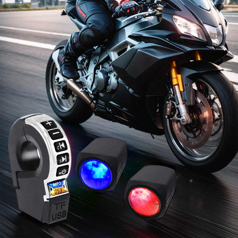 Motocikla skaļruņu skaņas sistēma ar roktura slēdzi atbalsta FM radio stereo Bluetooth TF kartes atskaņošanu un USB mobilo tālruni