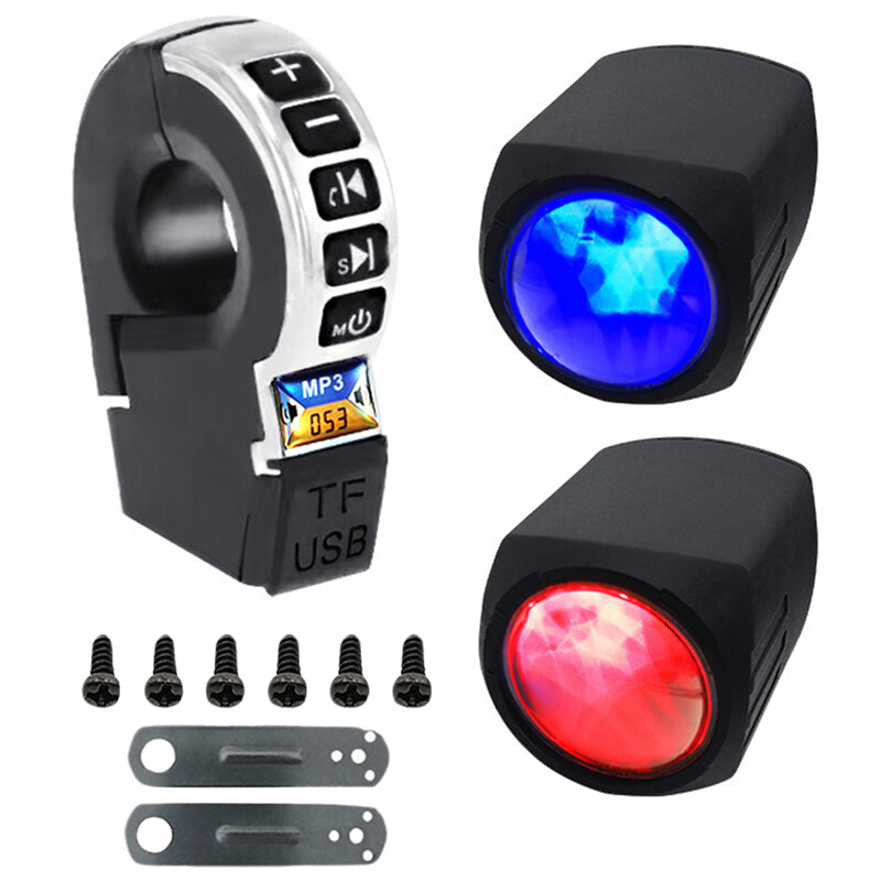 Motocikla skaļruņu skaņas sistēma ar roktura slēdzi atbalsta FM radio stereo Bluetooth TF kartes atskaņošanu un USB mobilo tālruni