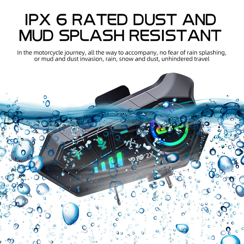 1/2x glazbeni interfon Bluetooth 5.3 motociklistička kaciga interkom slušalica vodootporna 300m interkomunikator zvučnik slušalica