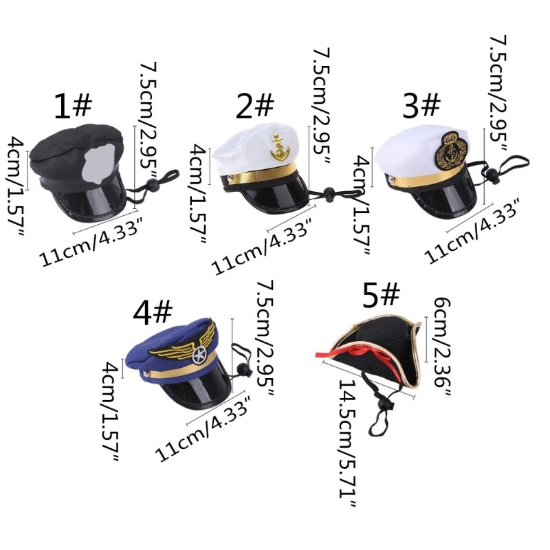 Articole pentru cap pentru pisică Căpitan Pirat Pălărie Pisică Câine pentru cap Costume Performanță Fotografie
