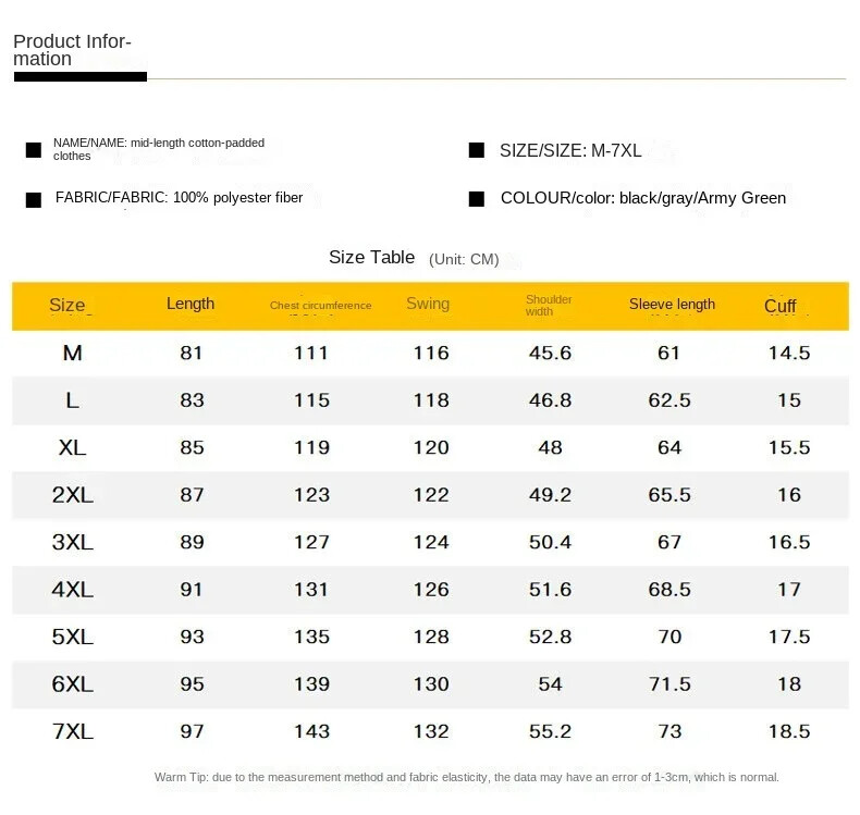 Αστικοί νεαροί άνδρες με μακρύ χειμωνιάτικο μπουφάν με βαμβακερή επένδυση Ανδρικό ζεστό μπουφάν (M_8XL) Χειμώνας Νέο ανδρικό παλτό parkas μεγάλου μεγέθους με βαμβακερή επένδυση