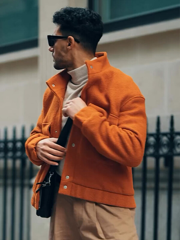 Férfi hajtókás zsebes, hosszú ujjú dzsekik Elegáns, tömör, gombokkal Alkalmi bő ruhák 2024 őszi tél férfi divatos utcai ruházat