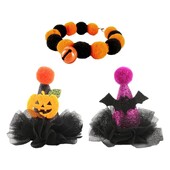 Halloweenske kostýmy pre mačky, elastická sieťovaná čiapka pre domáce zvieratá, farebné slávnostné kostýmy pre mačky, zábavné doplnky na hlavu na každodenné nosenie, hranie rolí