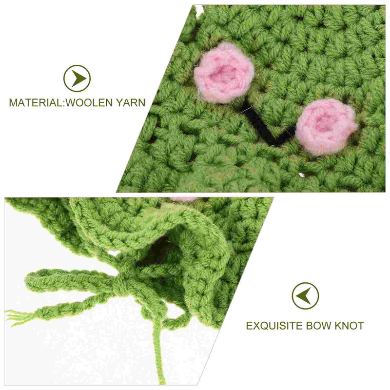 Karikatūra Kaķu cepure Mājdzīvnieki Helovīna suņu cepures Apģērbi Karnevāls Dzija Galvassegas Kucēna Kostīms