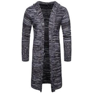 Jesen zima muški modni pleteni dugi džemper s kapuljačom muški ležerni hip hop džemper dugi džemper sueter hombre