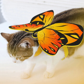 Cat Dog Colorful Butterfly Cosplay Costume Wings Halloween Pet Cloth Wing Costume Меки удобни фестивални дрехи за котка