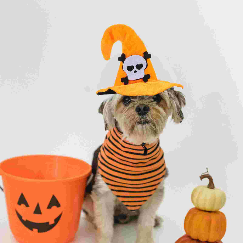 Boszorkány jelmezek kutyáknak Kalapok hordható macska cica Halloween fejdísz anya kalóz sál