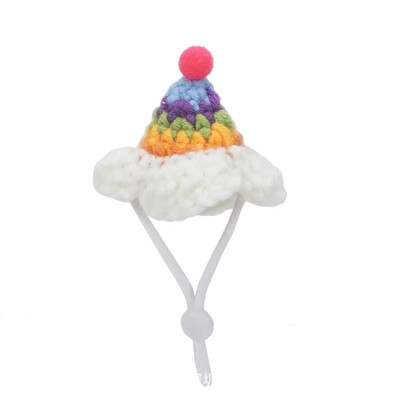 Aranyos mini kézzel készített kötött hörcsög sapka Mókus tengerimalac mókus kisállat kis sapkák Karácsonyi szilveszteri buli kisállat cosplay sapkák