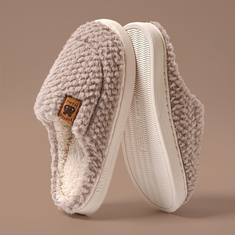 Plüss pamut papucs férfiaknak és nőknek 2024 új őszi-téli beltéri otthoni puha és kényelmes papucs vastag talppal, könnyű és meleg