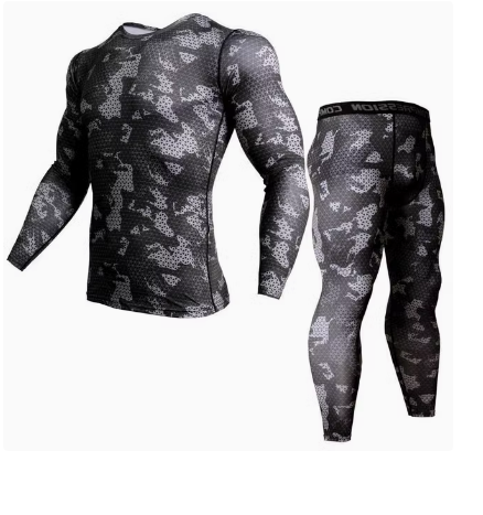  Sporta elastīgā t-krekla komplekts ar biksēm Sporta elastīgā t-krekla komplekts ar biksēm