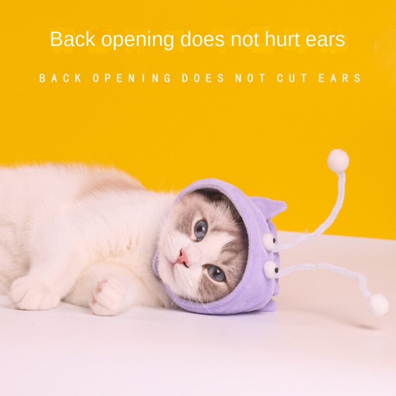 Mājdzīvnieka kostīms Galvas apģērbs ķircināt kaķa nūju Mazā bite Briesmonis kaķa suņa galvassega Jauka pārveidošanās cepure galvassega accesorios para