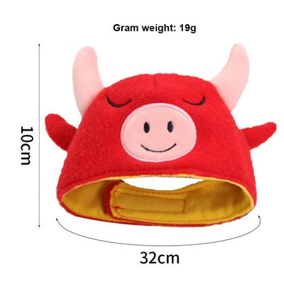Jauns smieklīgs mājdzīvnieks suns kaķis cepure kostīms silta truša cepure Ķīniešu Jaungada ballīte Ziemassvētku Cosplay aksesuāri Foto rekvizīti Galvassegas