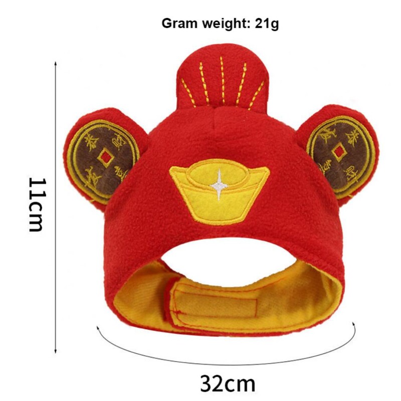 Jauns smieklīgs mājdzīvnieks suns kaķis cepure kostīms silta truša cepure Ķīniešu Jaungada ballīte Ziemassvētku Cosplay aksesuāri Foto rekvizīti Galvassegas