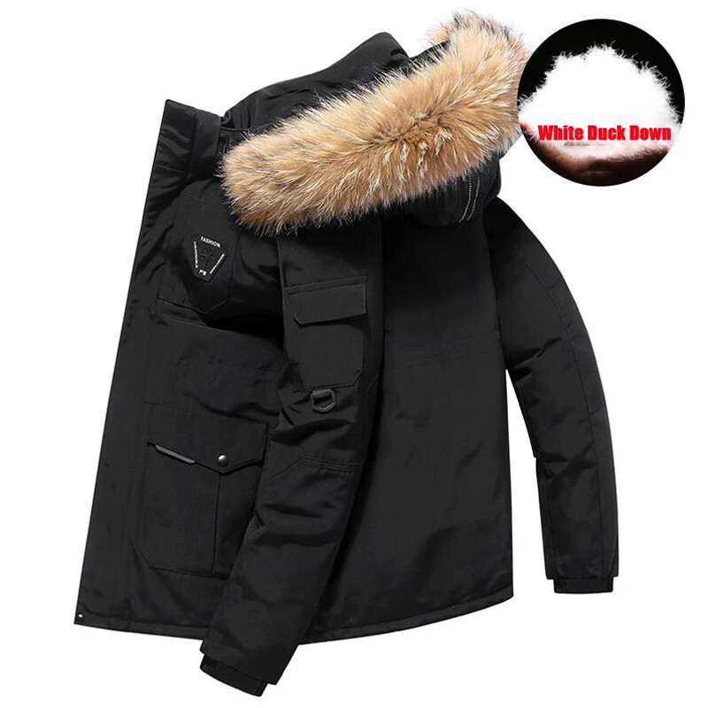 Ziemas mētelis Vīriešu vējjaka kažokādas ar kapuci bieza jaka Vīriešu ielas apģērbs Hiphop militārie mēteļi Long Parka jaqueta masculina