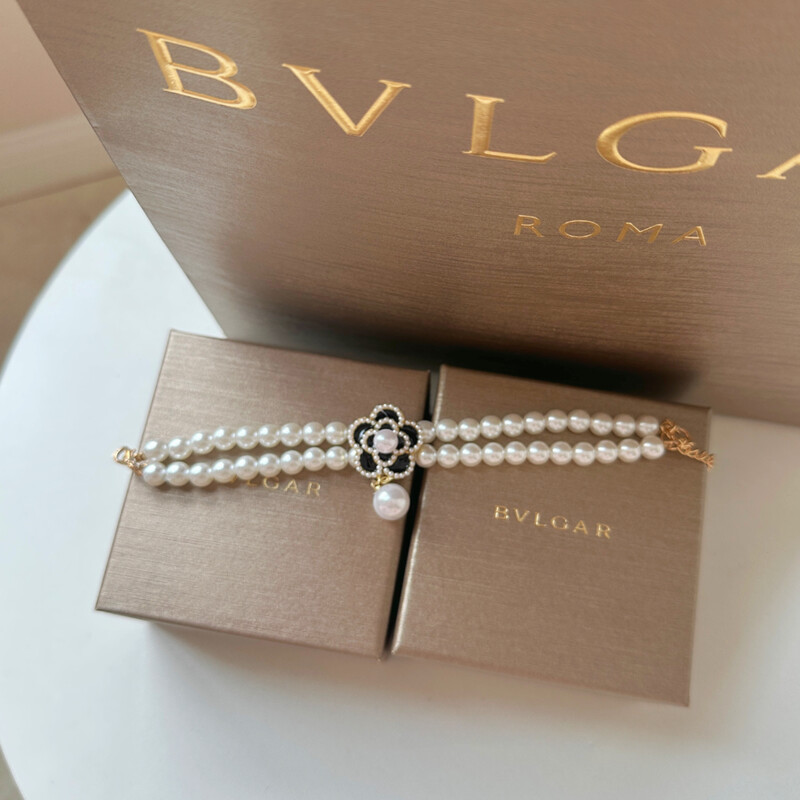 Mājdzīvnieks suns kaķis princese divslāņu vintage ziedu pērļu kaklarota salda pērļu apkakle Mākslīgo pērļu Rhinestone kaklarota