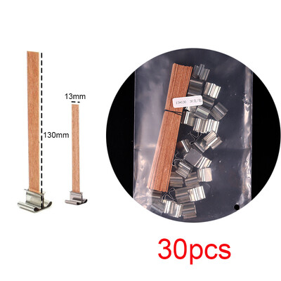 30 tk. Puidust küünlatahtid küünlavalmistamise komplekt, klambrialusega, suitsuvaba puitsüdamik isetegemise küünlapurkide valmistamise tööriistade jaoks