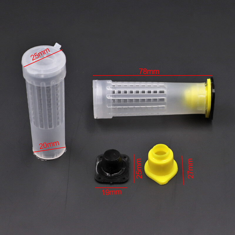 Kit de cupe pentru creșterea apiculturii 10 buc. Cuști cu role pentru păr albinei Suport pentru pahare pentru celule și accesorii pentru celule Echipament pentru apicultori