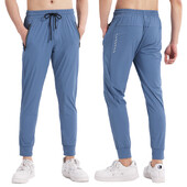 Pantaloni respirabili pentru antrenament de atletism la maraton pentru bărbați Pantaloni subțiri largi pentru bărbați cu buzunare Îmbrăcăminte pentru exerciții de gimnastică Legging elastic