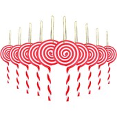 6-dijelni božićni ukras od lizalica Ukras za božićno drvce Bijeli i crveni božićni ukrasi za Valentinovo