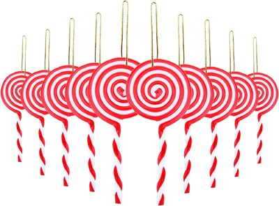 6-dijelni božićni ukras od lizalica Ukras za božićno drvce Bijeli i crveni božićni ukrasi za Valentinovo