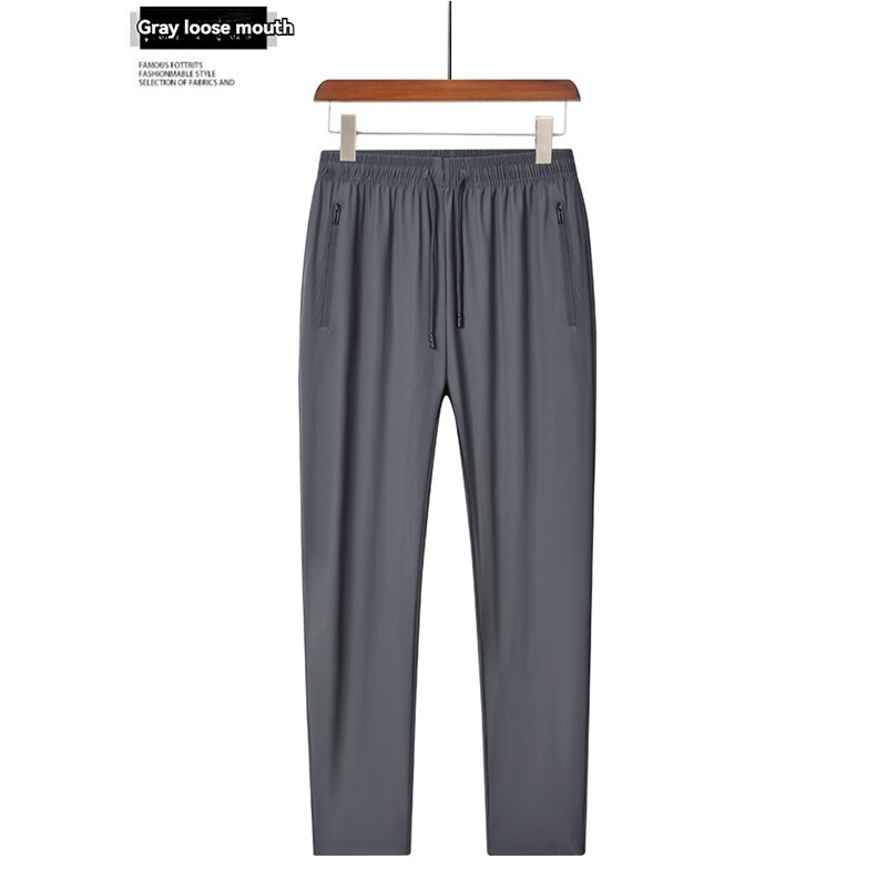 Jaunas ērtas Ice Silk vīriešu sporta bikses Elpojošas, sviedrus absorbējošas Ātri žūstošas āra ērtas skriešanas bikses