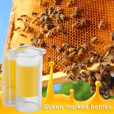 1 τεμ Bee Queen Marking Catcher Plastic One Handed Marker Bottle Plunger Βελούδινο Εργαλείο Μελισσοκόμων Κήπος Beekeeper Queen Bee Catcher