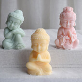 3D Buddha silicon mucegai lumânări meditație cântare Buddha Bodhisattva săpun gips argilă rășină epoxidică mucegai biserică decorare