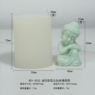 3D Buddha silicon mucegai lumânări meditație cântare Buddha Bodhisattva săpun gips argilă rășină epoxidică mucegai biserică decorare