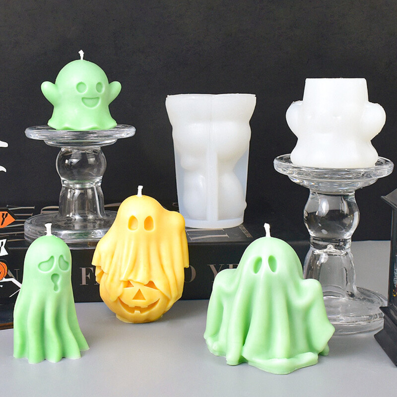 Desene animat Dovleac Fantoma Tencuiala Papusa Mucegai Craniu Teroare Zombie Lumanare Sapun Mold Silicon Hands Up Aparitie Decor pentru petrecere de Halloween