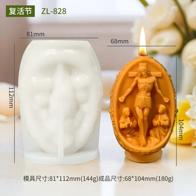 Zackoo 3D Easter Angel Scented Candle Mold σιλικόνης DIY Resurrection Egg Diffuser Stone Στολίδι Καλούπια κεριών για την κατασκευή κεριών