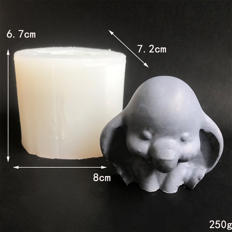 Mucegai din silicon în formă de elefant 3D, instrumente de decorare pentru prăjituri, pentru ciocolată, argilă, gips, artizanat, instrument de decorare pentru birou