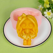 2D maza meitene jaukas formas silikona veidne kūka sveces ziepes ģipša veidne DIY aromāts mājsaimniecības dekorēšanai amatniecības instrumenti