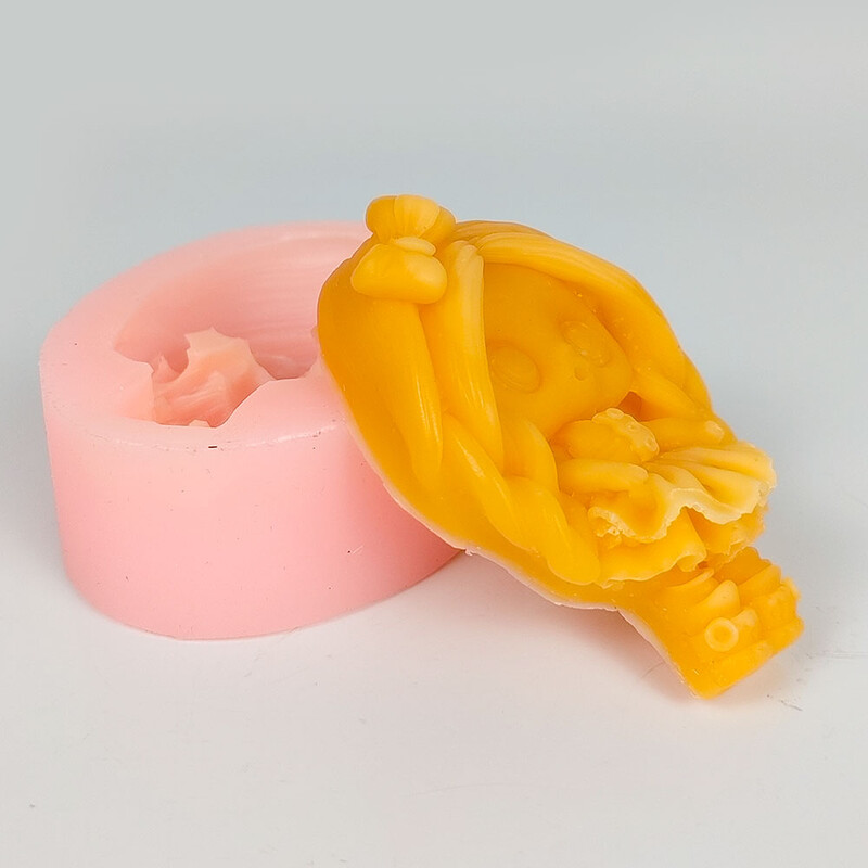 2D maza meitene jaukas formas silikona veidne kūka sveces ziepes ģipša veidne DIY aromāts mājsaimniecības dekorēšanai amatniecības instrumenti