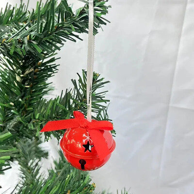 2BUC Decoratiuni de Crăciun Clopoței cu corn dublu Pandantiv pentru brad de Crăciun Accesorii de bricolaj realizate manual Pandantiv cu clopoței din metal