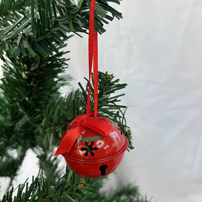 2BUC Decoratiuni de Crăciun Clopoței cu corn dublu Pandantiv pentru brad de Crăciun Accesorii de bricolaj realizate manual Pandantiv cu clopoței din metal