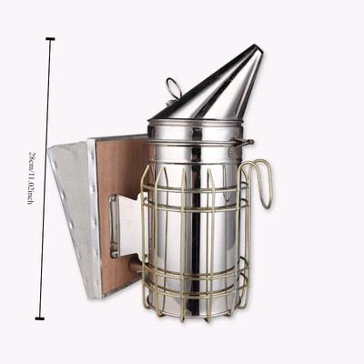 Afumător apicol din oțel inoxidabil Kit transmițător de fum manual de albine Instrument pentru apicultura Pulverizator de fum pentru apicultură MJ1013