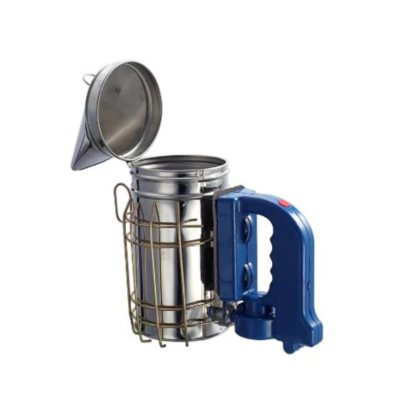 Méhészeti füstölő, rozsdamentes acél kézi méhfüst jeladó készlet Méhészeti szerszám Méhészeti füstpermetező MJ1013